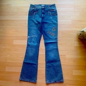 BLUMARINE COUTURE BLUE DENIM JEANS Pants Sz 44